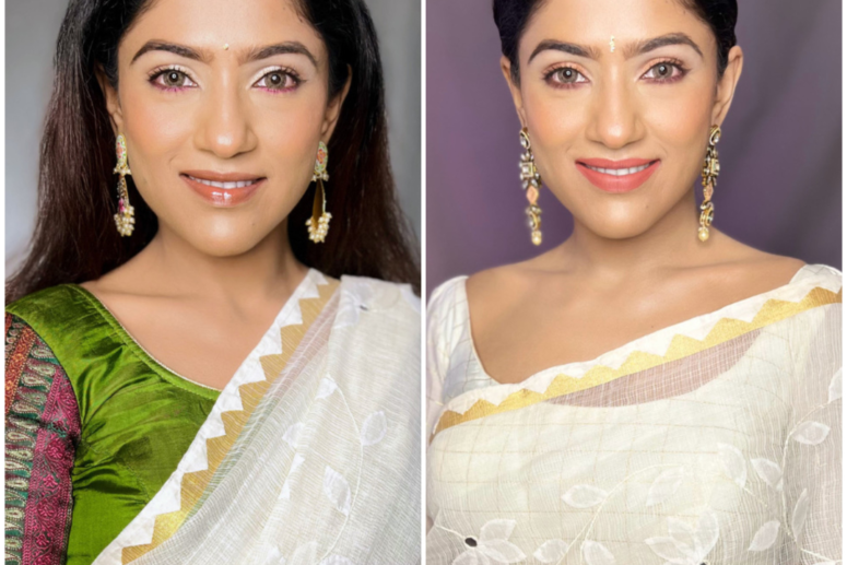 From Ethnic to Modern: Creating Two Stunning Looks with a White Saree - MakeupnmorebyAmu